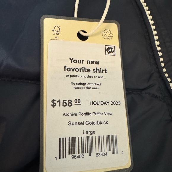 🔥 Marine Layer Mens Archive Portillo Lightweight Retro Colorblock Ski Vest NWT - Picture 7 of 7